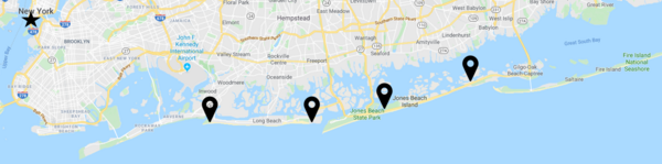 An analysis of the distribution of microplastics along the South Shore of Long Island, NY