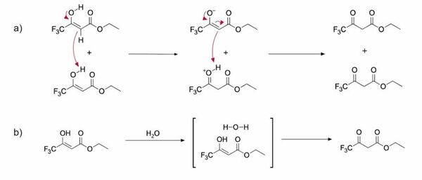 Deuterated solvent effects in the kinetics and thermodynamics of keto-enol tautomerization of ETFAA