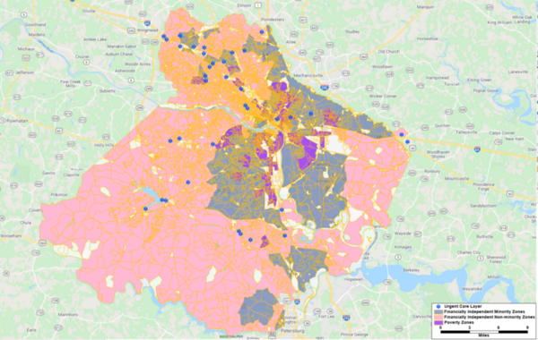 Accessibility to urgent care services for disadvantaged populations: An analysis of healthcare disparities