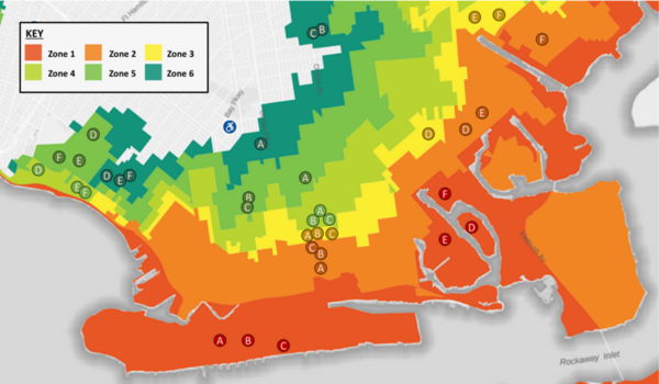 Investigating ecosystem resiliency in different flood zones of south Brooklyn, New York