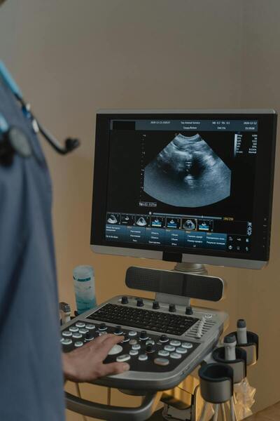 A 1D model of ultrasound waves for diagnosing of hepatomegaly and cirrhosis